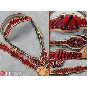  Western Tack Horse Bridle Headstall Breast Collar Crystal 