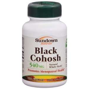  Sundown Naturals  Black Cohosh, 540mg, Whole Herb, 100 