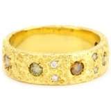 sethi couture organic beauty multicolor diamond hammered band size 6