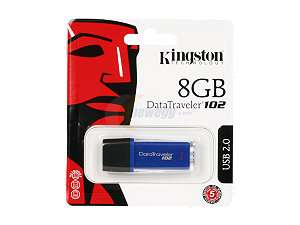    Kingston DataTraveler 102 8GB USB 2.0 Flash Drive (Blue 