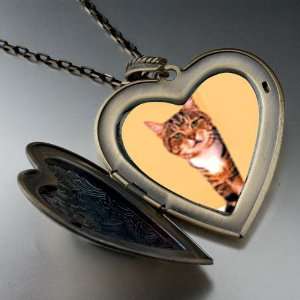  Peek A Boo Cat Large Pendant Necklace Pugster Jewelry