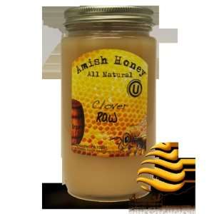 Amish Organic Raw Clover Honey 1 Lb  Grocery & Gourmet 