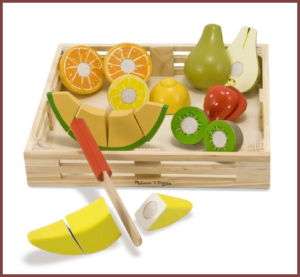 MELISSA & DOUG FOOD TOY/CUTTING FRUIT CRATE (NEW)  