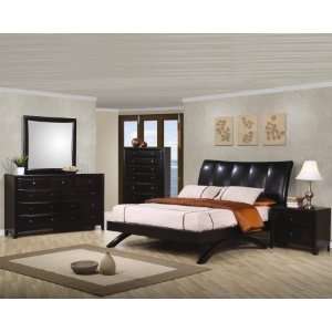   Phoenix 5 Pc Bedroom Set In Deep Cappuccino