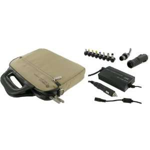   and DC Adapter Charger Home / Car / Airplane   Travel Pro Series Beige