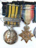 Interesting Antique Miniature Military 5 Medal Group  
