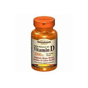  Sundown Naturals Vitamin D, Super Potency D3, 2000 IU 