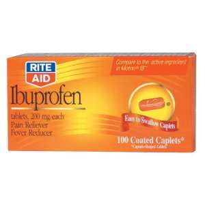  Rite Aid Ibuprofen, 200mg, Coated Caplets Health 