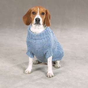 Zack & Zoey Classic Dublin Irish Knit Dog Sweater Blue  