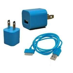   Blue USB SYNC Cord Cable for Apple iPhone 4G 4S iPod Nano iPod Touch