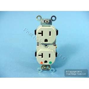 Leviton Gray Isolated Ground Hospital Grade Duplex Outlet Receptacle 