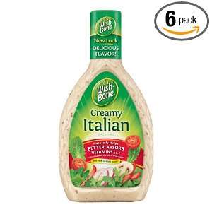 Wish Bone Creamy Italian Salad Dressing, 16 Ounce (Pack of 6)  