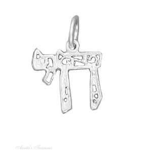    Sterling Silver CHAI Life Jewish Hebrew Symbol Charm Jewelry