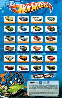 2012 Hot Wheels Mystery Car Models Check List Mini Poster  