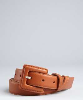 Vince Camuto luggage brown skinny leather belt