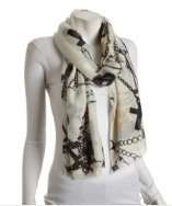Kashmere pearl and cross print silk cashmere scarf style# 317440501