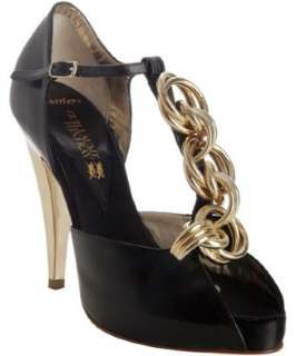 Guillaume Hinfray black leather Trinette chain link pumps   