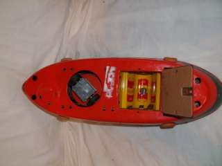   TIN TOY BOAT BATTERY OPERATED NEPTUNE 14 TUGBOAT 1950S JAPAN  