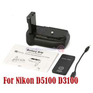 Pro Battery Grip for Nikon D5100 EN EL14 ENEL14 DSLR Camera+IR Remote 