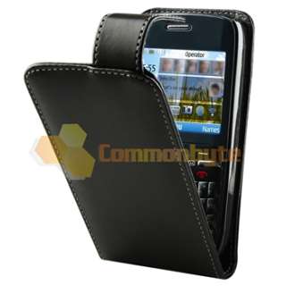 New Black Leather Case Cover Housing for Nokia C3 Phone  