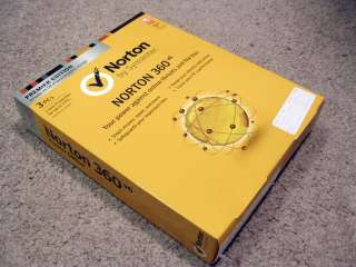 Norton 360 2012 V6 6.0 PREMIER Edition 3 PCs Anti Virus FULL Retail 