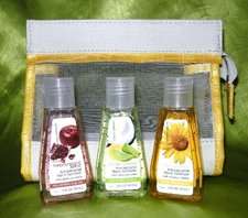 E of Beauty 4 Piece Anti bacterial Hand Sanitizer & Cosmetic Bag 