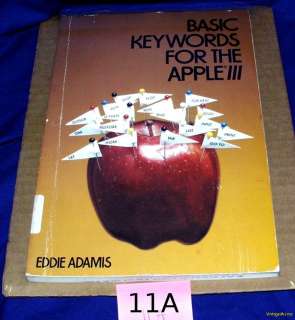 BASIC Keywords for the Apple III   1984   Rare Apple III Book  