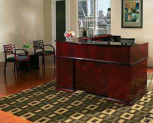 6pc All Wood Executive Reception Office Desk, O MEN R1  