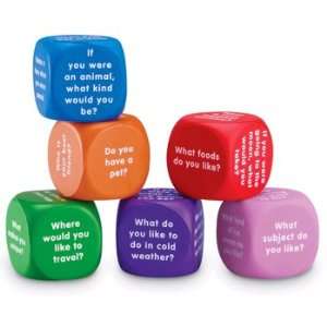    Learning Resources Ler7300 Conversation Cubes Toys & Games