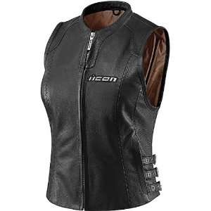   Leather Sportsbike Motorcycle Vest   Black / Medium/Large Automotive