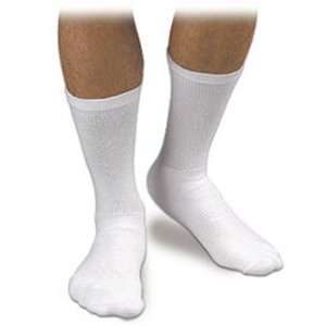  CoolMax Athletic Sock 20 30 mmHg, Crew, White Large 