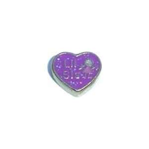  Lil Sis Floating Floating Charm for Heart Lockets Jewelry