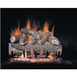   Oak Vented Propane Gas Log Set W/ G45 Burner And Variable Flame Remote