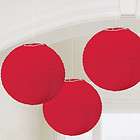 Pack Of 3 Round Paper Lanterns Hanging Party Decoration 24cm 9.4 