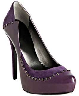 Report Signature purple studded suede and leather Malin platform 