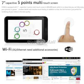   Capacitive Touchscreen Tablet PC with WiFi HDMI Front camera (Black