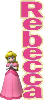 PRINCESS PEACH PERSONALIZED T SHIRT DESIGN DECAL NEW  