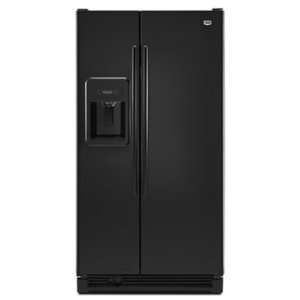   Installed Icemaker and External Ice/Water Dispenser Black Appliances
