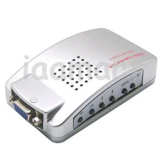 USB Power VGA to AV LCD S Video TV Converter Switch Box  