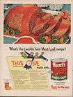 1950 VINTAGE HUNTS TOMATO SAUCE BEST MEAT LOAF RECIPE P