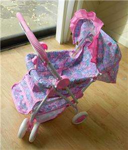 Pink Reversible Folding Doll Stroller ~ Childs Size ~ Just Like Real 