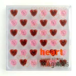  Super Strong Mini Hearts Magnet 36 Piece Set Kitchen 