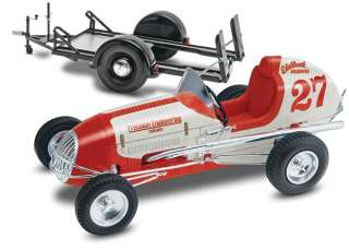   Midget Racer Edelbrock Equipped V 8/60 with trailer Plastic Model Kit