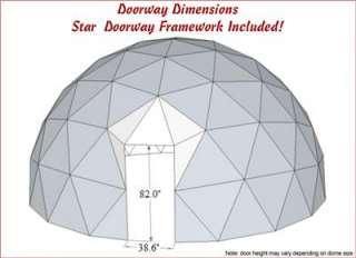 HYDROPONIC GREENHOUSE GEODESIC DOME FRAME 38 FT. 5V Frequency  