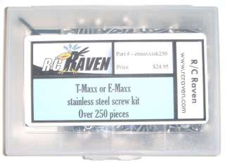 Maxx and E Maxx 250 Piece Stainless Screw Kit New in plastic box 