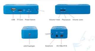 USB FM Card Mini Digital Speaker For  AV Blue  