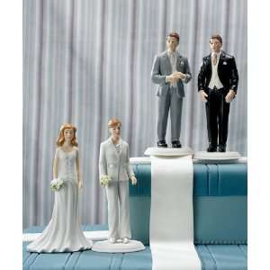   Cake Toppers   Fashionable Groom in Grey Tux Cake Topper Kitchen