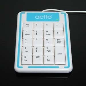  Actto 19 Key Mobile USB Numeric Keypad for Notebook Laptop 