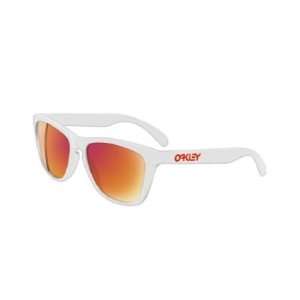  Oakley Frogskins Polished White/ Ruby Iridium (24307) 0 Sunglasses 