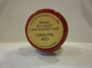 Vintage Avon Oriental Red Vase Perfume Bottle  